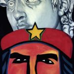 Ernesto Benítez El Ché, la Estrella y el Hombre Nuevo. Pintura, Óleo sobre Lienzo (Arte Cubano) Cuban Painting Art-Politics, Che, the Star and the New Man (Guantanamera) Utopia Dogma Re-in-Volución in-Migration balsero rafters’ crisis. Contemporary Art Oil-Canvas Arte-Politica Migration Crisis de los Balseros. Arte Contemporáneo